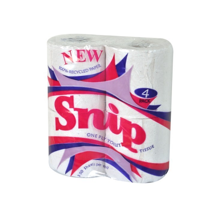 Snip Toilet Tissues 1ply 4’s